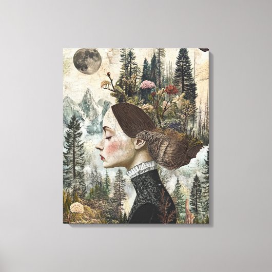 Whimsy-verzauberter Wald Leinwanddruck (Vorderseite)