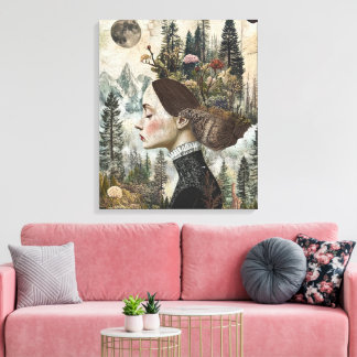 Whimsy-verzauberter Wald Leinwanddruck
