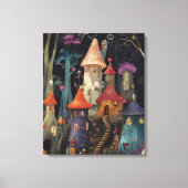 Whimsy-verzauberter Wald Leinwanddruck (Vorderseite)