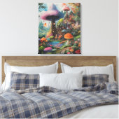 Whimsy-verzauberter Wald Leinwanddruck (Insitu (Schlafzimmer))