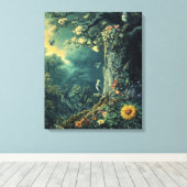 Whimsy-verzauberter Wald Leinwanddruck (Insitu (Holzboden))