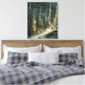 Whimsy-verzauberter Wald Leinwanddruck (Insitu (Schlafzimmer))