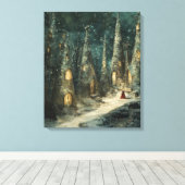 Whimsy-verzauberter Wald Leinwanddruck (Insitu (Holzboden))