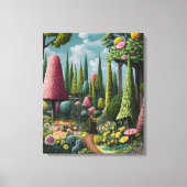 Whimsy-verzauberter Wald Leinwanddruck (Vorderseite)