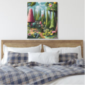 Whimsy-verzauberter Wald Leinwanddruck (Insitu (Schlafzimmer))