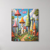 Whimsy-verzauberter Wald Leinwanddruck (Vorderseite)