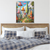 Whimsy-verzauberter Wald Leinwanddruck (Insitu (Schlafzimmer))