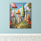 Whimsy-verzauberter Wald Leinwanddruck (Insitu (Holzboden))