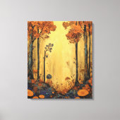 Whimsy-verzauberter Wald Leinwanddruck (Vorderseite)