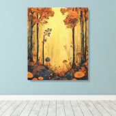 Whimsy-verzauberter Wald Leinwanddruck (Insitu (Holzboden))