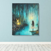Whimsy-verzauberter Wald Leinwanddruck (Insitu (Holzboden))