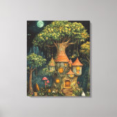 Whimsy-verzauberter Wald Leinwanddruck (Vorderseite)