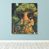 Whimsy-verzauberter Wald Leinwanddruck (Insitu (Holzboden))
