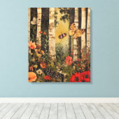 Whimsy-verzauberter Wald Leinwanddruck (Insitu (Holzboden))