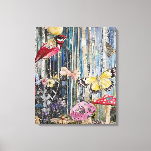 Whimsy-verzauberter Wald Leinwanddruck (Vorderseite)