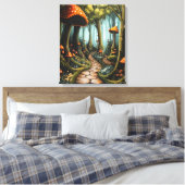Whimsy-verzauberter Wald Leinwanddruck (Insitu (Schlafzimmer))