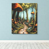 Whimsy-verzauberter Wald Leinwanddruck (Insitu (Holzboden))