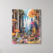 Whimsy-verzauberter Wald Leinwanddruck (Vorderseite)