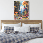 Whimsy-verzauberter Wald Leinwanddruck (Insitu (Schlafzimmer))