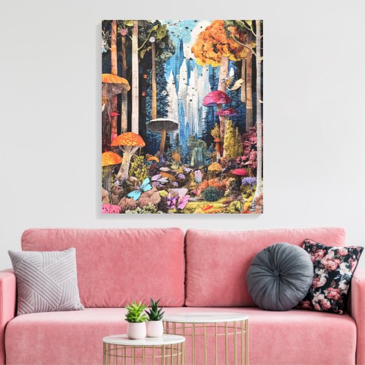 Whimsy-verzauberter Wald Leinwanddruck (Insitu (Wohnzimmer))