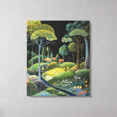 Whimsy-verzauberter Wald Leinwanddruck (Vorderseite)