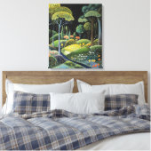 Whimsy-verzauberter Wald Leinwanddruck (Insitu (Schlafzimmer))