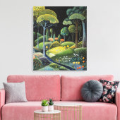 Whimsy-verzauberter Wald Leinwanddruck (Insitu (Wohnzimmer))