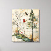 Whimsy-verzauberter Wald Leinwanddruck (Vorderseite)