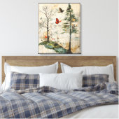 Whimsy-verzauberter Wald Leinwanddruck (Insitu (Schlafzimmer))