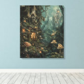 Whimsy-verzauberter Wald Leinwanddruck (Insitu (Holzboden))