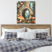 Whimsy-verzauberter Wald Leinwanddruck (Insitu (Schlafzimmer))
