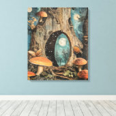 Whimsy-verzauberter Wald Leinwanddruck (Insitu (Holzboden))