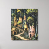 Whimsy-verzauberter Wald Leinwanddruck (Vorderseite)