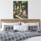 Whimsy-verzauberter Wald Leinwanddruck (Insitu (Schlafzimmer))