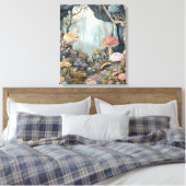 Whimsy-verzauberter Wald Leinwanddruck (Insitu (Schlafzimmer))