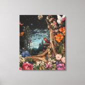 Whimsy-verzauberter Wald Leinwanddruck (Vorderseite)