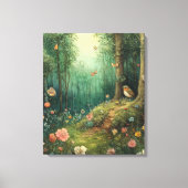 Whimsy-verzauberter Wald Leinwanddruck (Vorderseite)