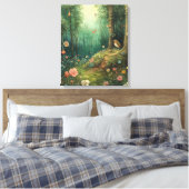 Whimsy-verzauberter Wald Leinwanddruck (Insitu (Schlafzimmer))