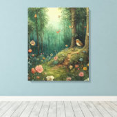 Whimsy-verzauberter Wald Leinwanddruck (Insitu (Holzboden))