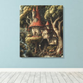 Whimsy-verzauberter Wald Leinwanddruck (Insitu (Holzboden))