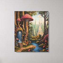 Whimsy-verzauberter Wald Leinwanddruck