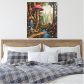 Whimsy-verzauberter Wald Leinwanddruck (Insitu (Schlafzimmer))