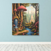 Whimsy-verzauberter Wald Leinwanddruck (Insitu (Holzboden))