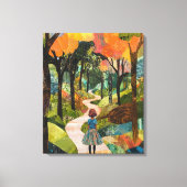 Whimsy-verzauberter Wald Leinwanddruck (Vorderseite)