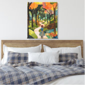 Whimsy-verzauberter Wald Leinwanddruck (Insitu (Schlafzimmer))