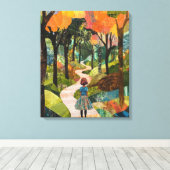 Whimsy-verzauberter Wald Leinwanddruck (Insitu (Holzboden))