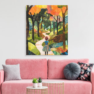 Whimsy-verzauberter Wald Leinwanddruck