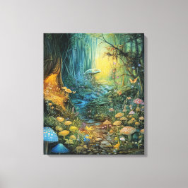 Whimsy-verzauberter Wald Leinwanddruck