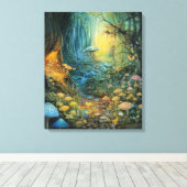 Whimsy-verzauberter Wald Leinwanddruck (Insitu (Holzboden))