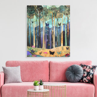 Whimsy-verzauberter Wald Leinwanddruck
